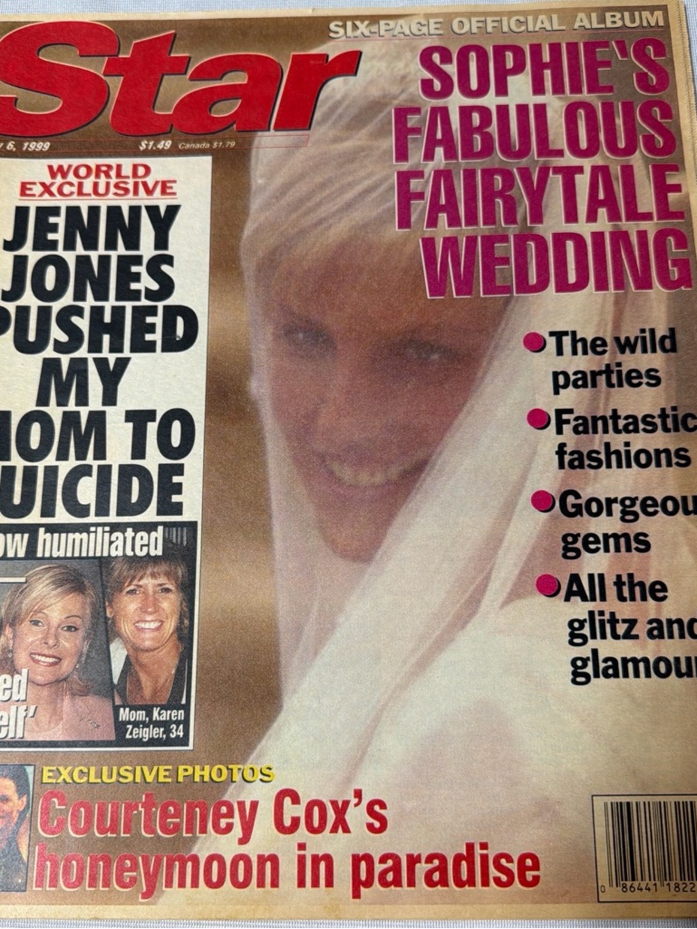 Star Magazine July 1999 Sophie Royal Wedding 6 Page Album Vintage Collectible